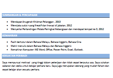 Resume terbaru 2012